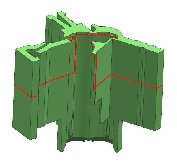 晶體型腔分模線3